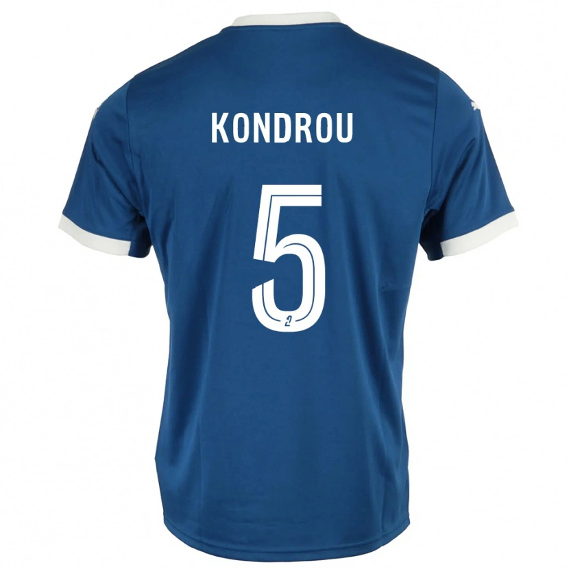DanxenキッズDavid Kondrou#5青 白ホームシャツ2025/26ジャージーユニフォーム