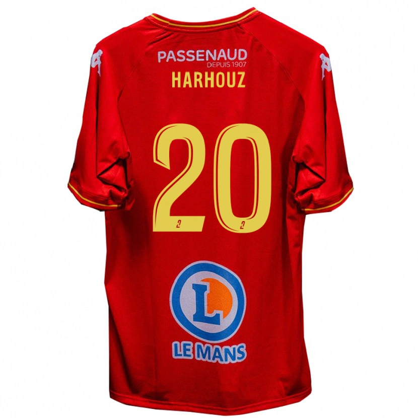 DanxenキッズWilliam Harhouz#20赤 黄ホームシャツ2025/26ジャージーユニフォーム