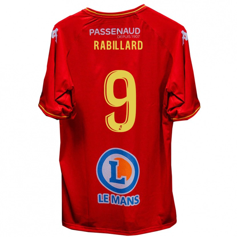 DanxenキッズAntoine Rabillard#9赤 黄ホームシャツ2025/26ジャージーユニフォーム
