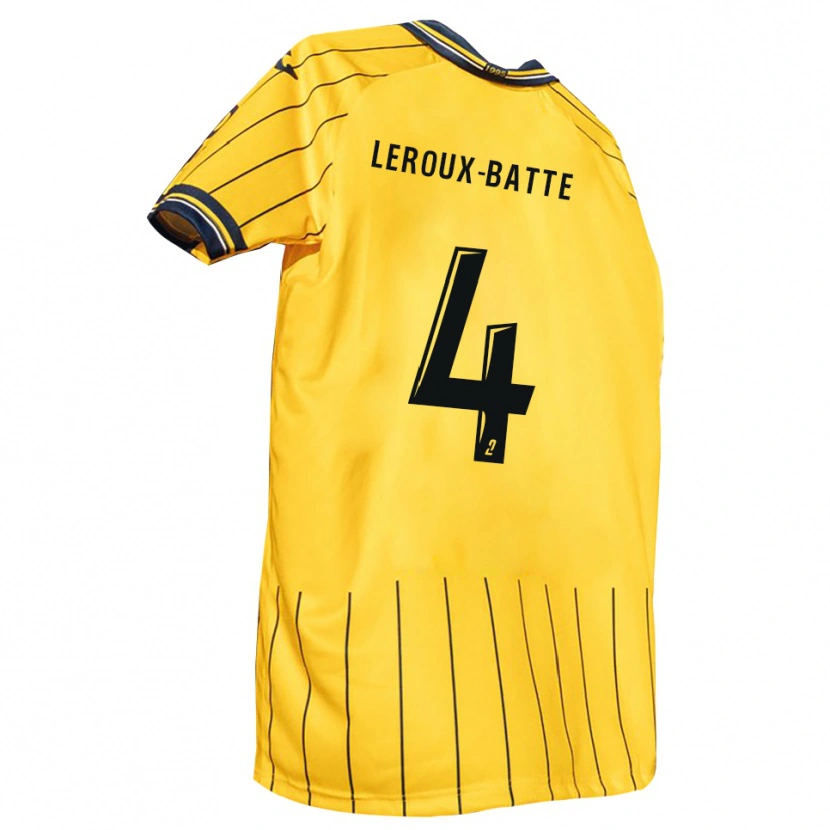 DanxenキッズRomain Leroux-Batte#4黄 紺ホームシャツ2025/26ジャージーユニフォーム