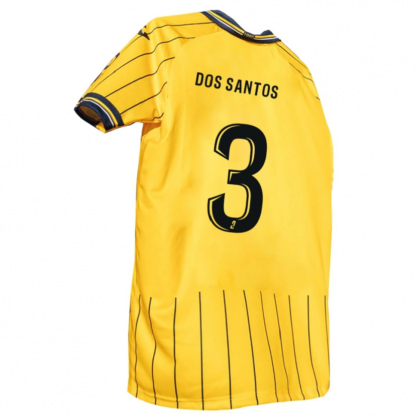 DanxenキッズEnzo Dos Santos#3黄 紺ホームシャツ2025/26ジャージーユニフォーム