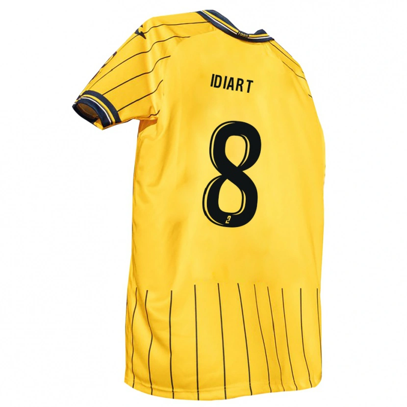 DanxenキッズPatxi Idiart#8黄 紺ホームシャツ2025/26ジャージーユニフォーム