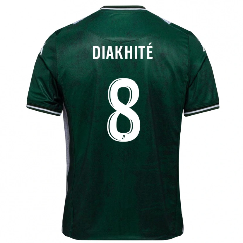 DanxenキッズAbdourahmane Diakhité#8緑 白ホームシャツ2025/26ジャージーユニフォーム