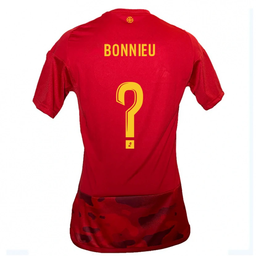 DanxenキッズLouis Bonnieu#0赤 黄ホームシャツ2025/26ジャージーユニフォーム