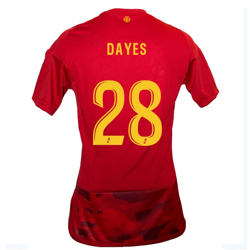 DanxenキッズMikayla Dayes#28赤 黄ホームシャツ2025/26ジャージーユニフォーム