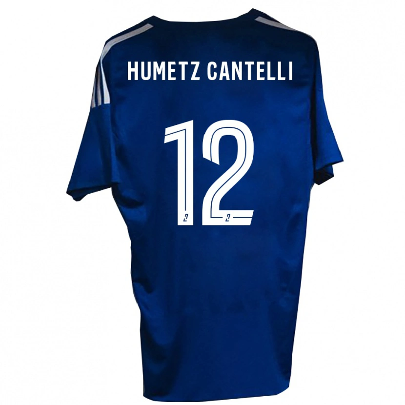 DanxenキッズAnge Humetz Cantelli#12青 白ホームシャツ2025/26ジャージーユニフォーム