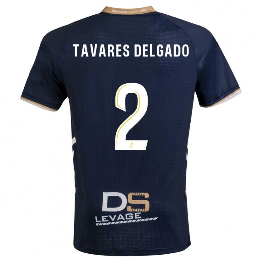 DanxenキッズRony Tavares Delgado#2紺 金ホームシャツ2025/26ジャージーユニフォーム