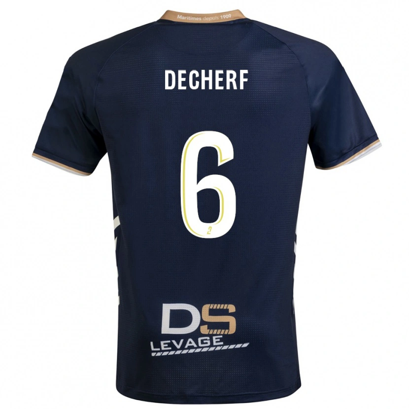 DanxenキッズMarco Decherf#6紺 金ホームシャツ2025/26ジャージーユニフォーム