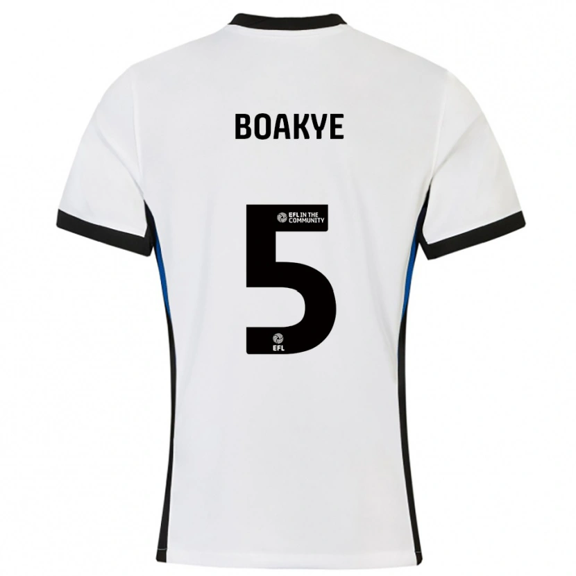 DanxenキッズGodfred Boakye#5白 青アウェイシャツ2025/26ジャージーユニフォーム