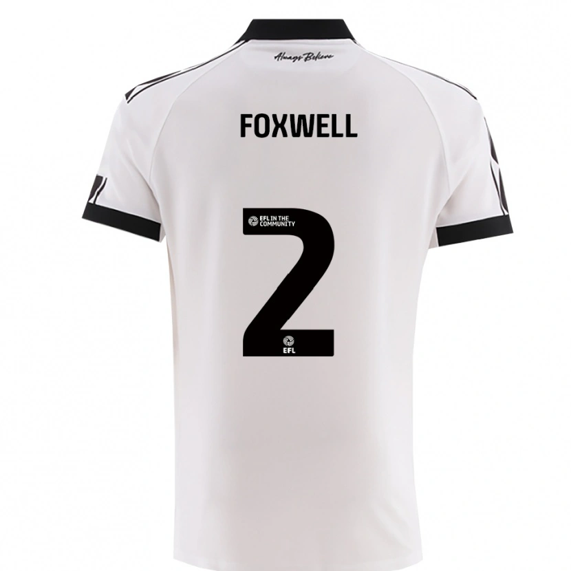 DanxenキッズJaiden Foxwell#2白 黒アウェイシャツ2025/26ジャージーユニフォーム