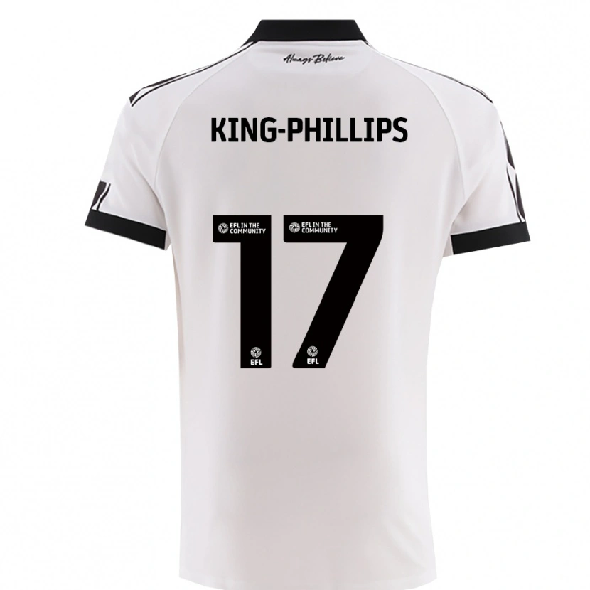DanxenキッズZac King-Phillips#17白 黒アウェイシャツ2025/26ジャージーユニフォーム