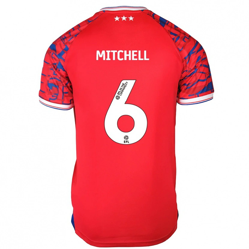 Danxenキッズリア・ミッチェル#6赤 青アウェイシャツ2025/26ジャージーユニフォーム