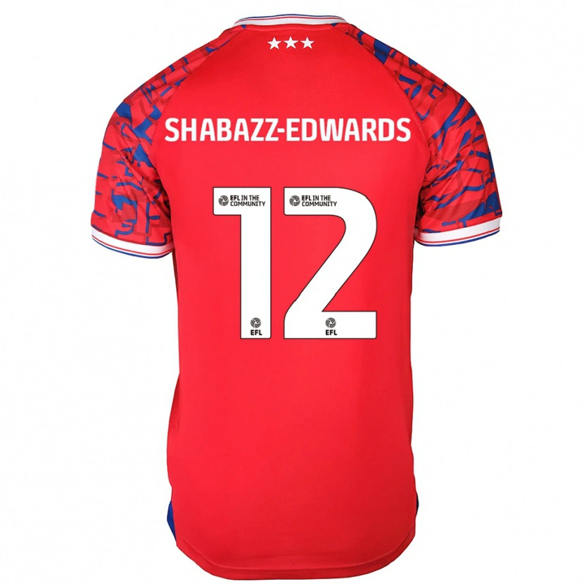DanxenキッズWalker Shabazz-Edwards#12赤 青アウェイシャツ2025/26ジャージーユニフォーム