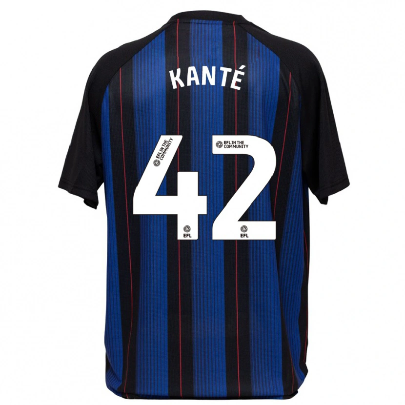 DanxenキッズAbdoulaye Kanté#42青 黒アウェイシャツ2025/26ジャージーユニフォーム