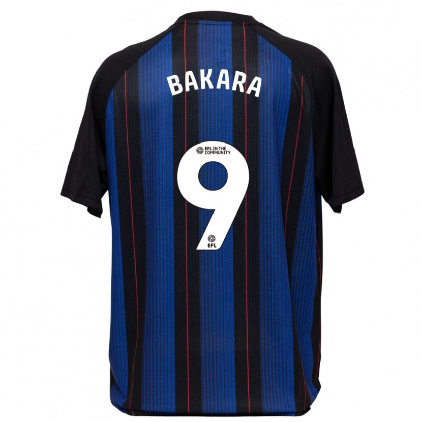 DanxenキッズHakeem Bakara#9青 黒アウェイシャツ2025/26ジャージーユニフォーム