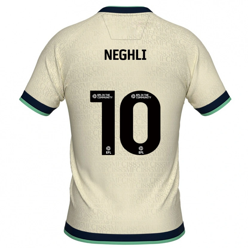 DanxenキッズCamiel Neghli#10シャンパン 紺アウェイシャツ2025/26ジャージーユニフォーム
