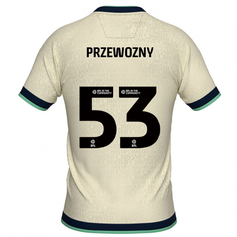 DanxenキッズJakub Przewozny#53シャンパン 紺アウェイシャツ2025/26ジャージーユニフォーム
