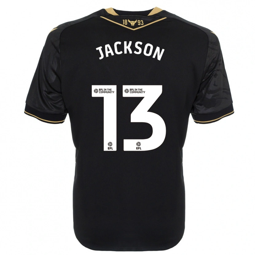 DanxenキッズWill Jackson#13黒 金アウェイシャツ2025/26ジャージーユニフォーム