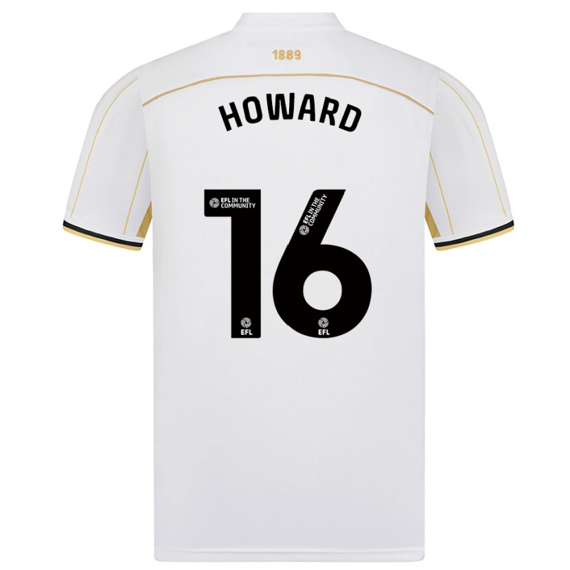 DanxenキッズTheo Howard#16白 金アウェイシャツ2025/26ジャージーユニフォーム