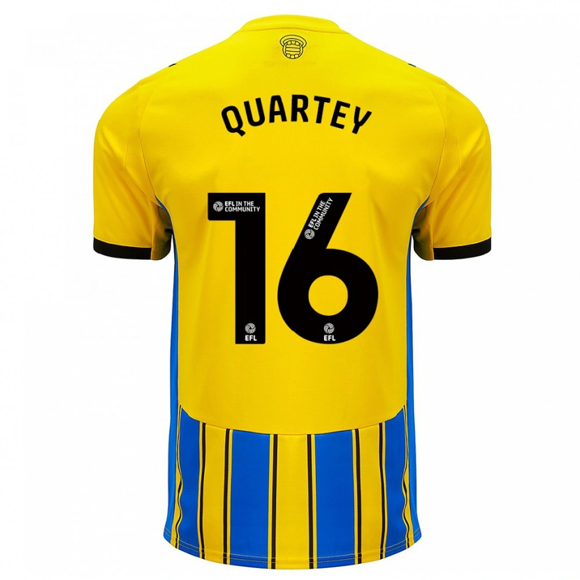 DanxenキッズKojo Quartey#16青 黄アウェイシャツ2025/26ジャージーユニフォーム