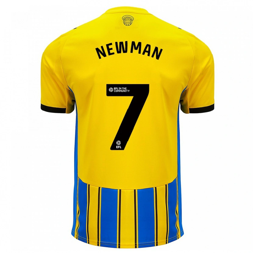 DanxenキッズOli Newman#7青 黄アウェイシャツ2025/26ジャージーユニフォーム