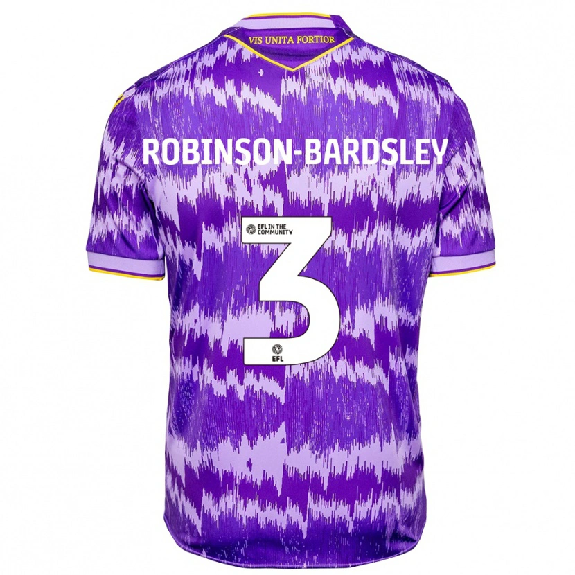 DanxenキッズRocco Robinson-Bardsley#3紫 黄アウェイシャツ2025/26ジャージーユニフォーム