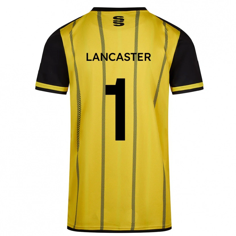 DanxenキッズAaron Lancaster#1黄 黒アウェイシャツ2025/26ジャージーユニフォーム