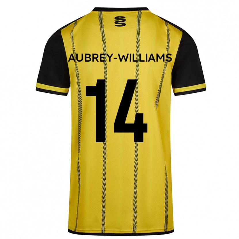DanxenキッズHarrison Aubrey-Williams#14黄 黒アウェイシャツ2025/26ジャージーユニフォーム