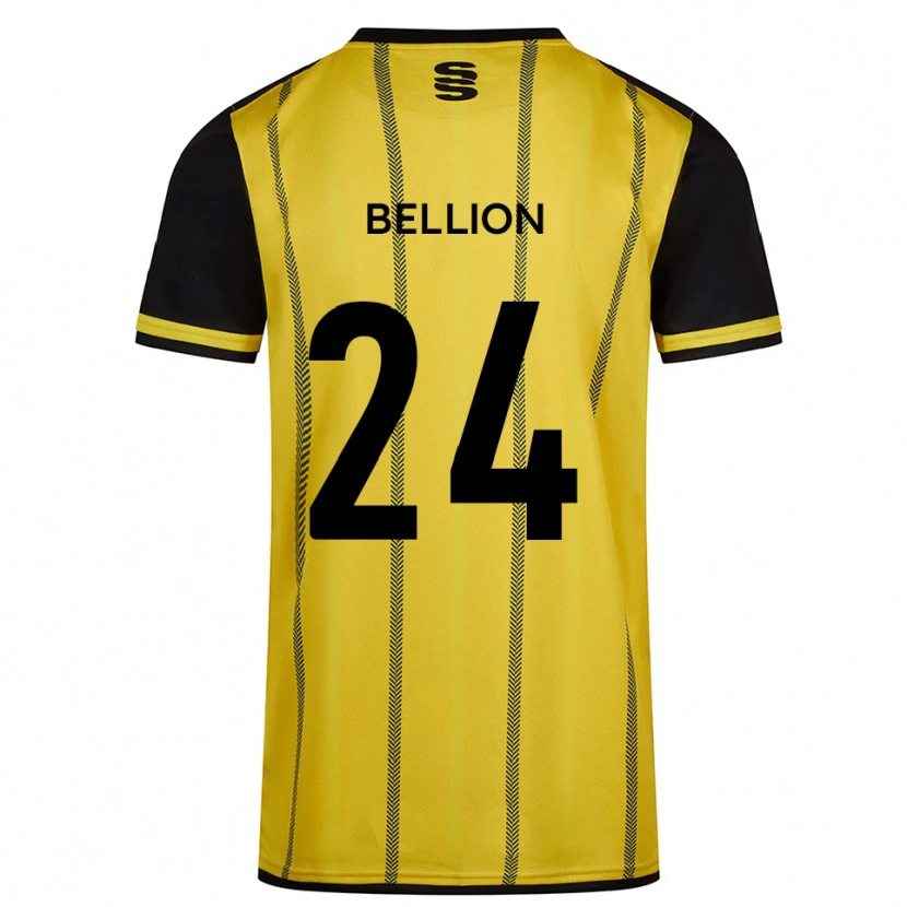 DanxenキッズDaniel Bellion#24黄 黒アウェイシャツ2025/26ジャージーユニフォーム