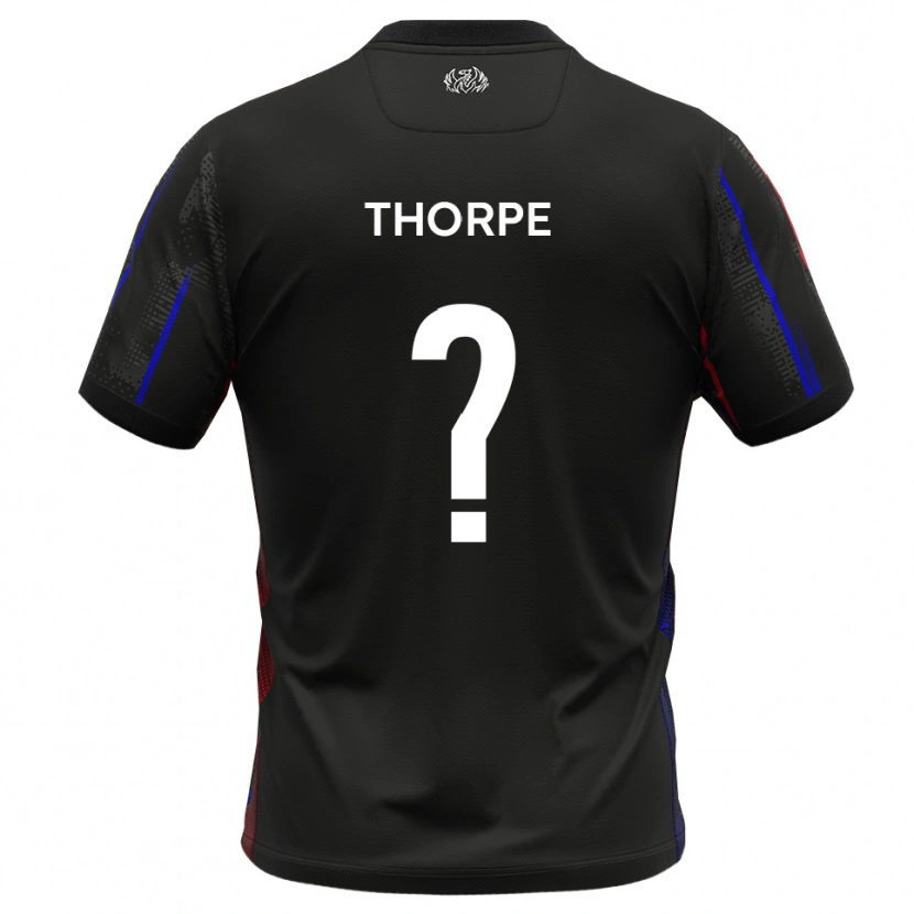 DanxenキッズHarry Thorpe#0黒 赤アウェイシャツ2025/26ジャージーユニフォーム