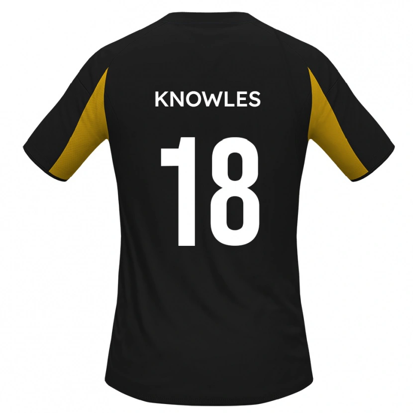 DanxenキッズJimmy Knowles#18黒 黄アウェイシャツ2025/26ジャージーユニフォーム