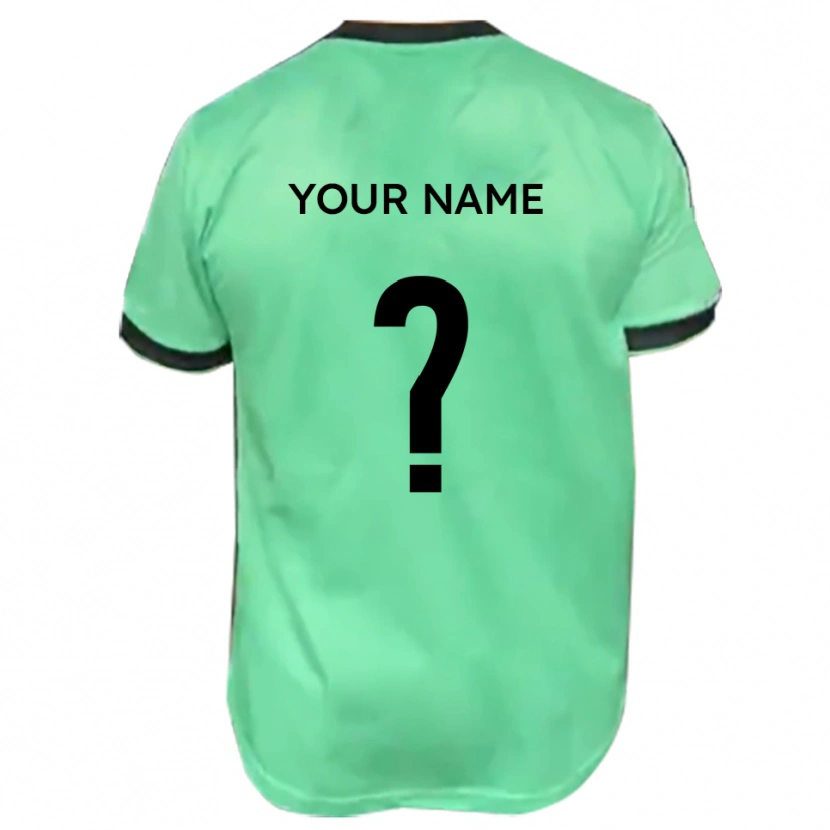 Danxenキッズあなたの名前#0ターコイズ 黒アウェイシャツ2025/26ジャージーユニフォーム