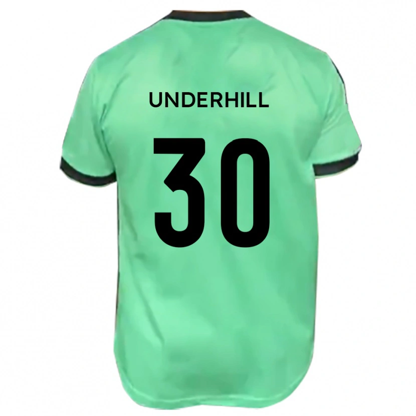 DanxenキッズConnor Underhill#30ターコイズ 黒アウェイシャツ2025/26ジャージーユニフォーム