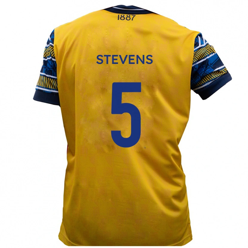DanxenキッズHarrison Stevens#5黄 黒アウェイシャツ2025/26ジャージーユニフォーム