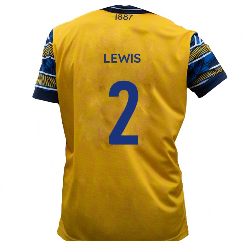 DanxenキッズJack Lewis#2黄 黒アウェイシャツ2025/26ジャージーユニフォーム