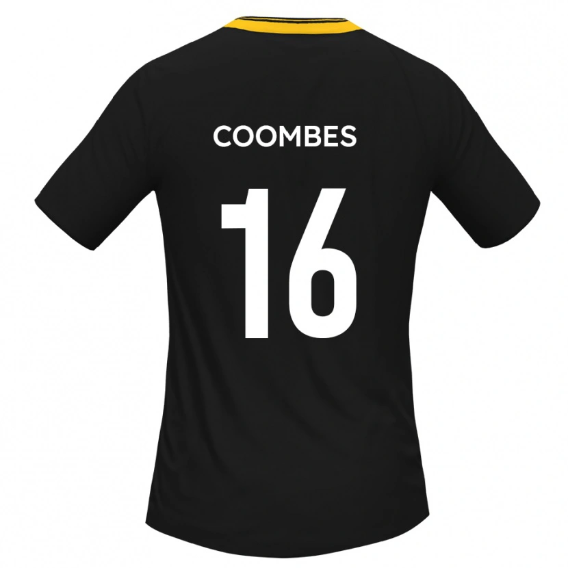 DanxenキッズJay Coombes#16黒 黄アウェイシャツ2025/26ジャージーユニフォーム