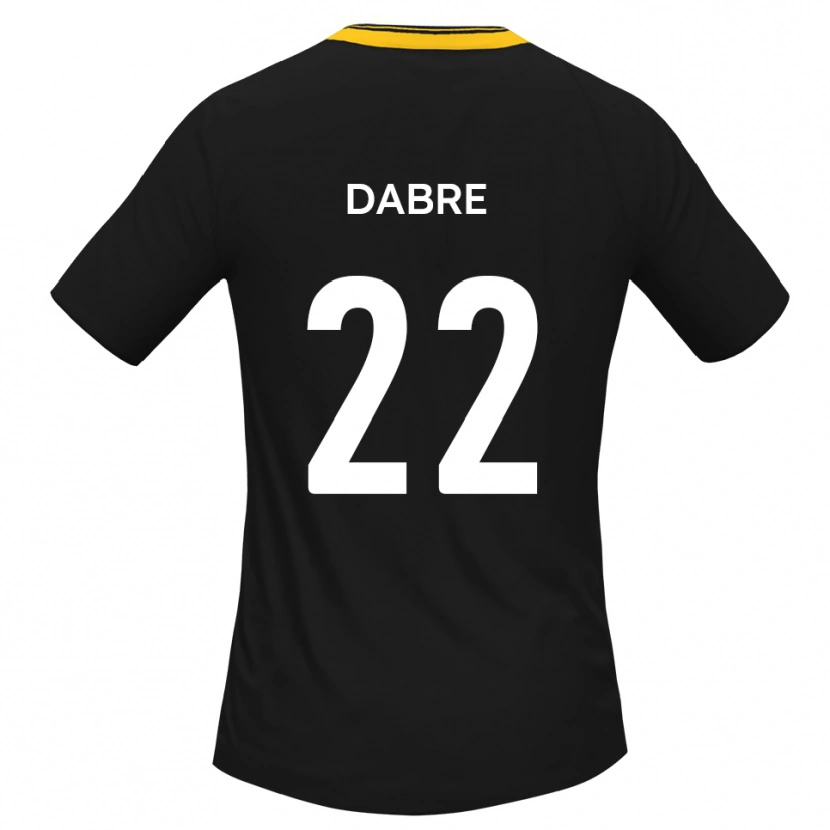 DanxenキッズMo Dabre#22黒 黄アウェイシャツ2025/26ジャージーユニフォーム