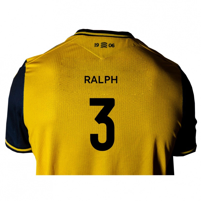 DanxenキッズNathan Ralph#3黄 黒アウェイシャツ2025/26ジャージーユニフォーム