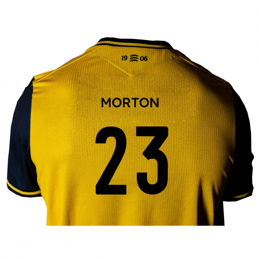 DanxenキッズJames Morton#23黄 黒アウェイシャツ2025/26ジャージーユニフォーム