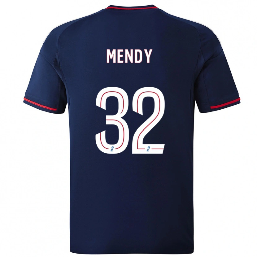 DanxenキッズMaeline Mendy#32紺 赤アウェイシャツ2025/26ジャージーユニフォーム