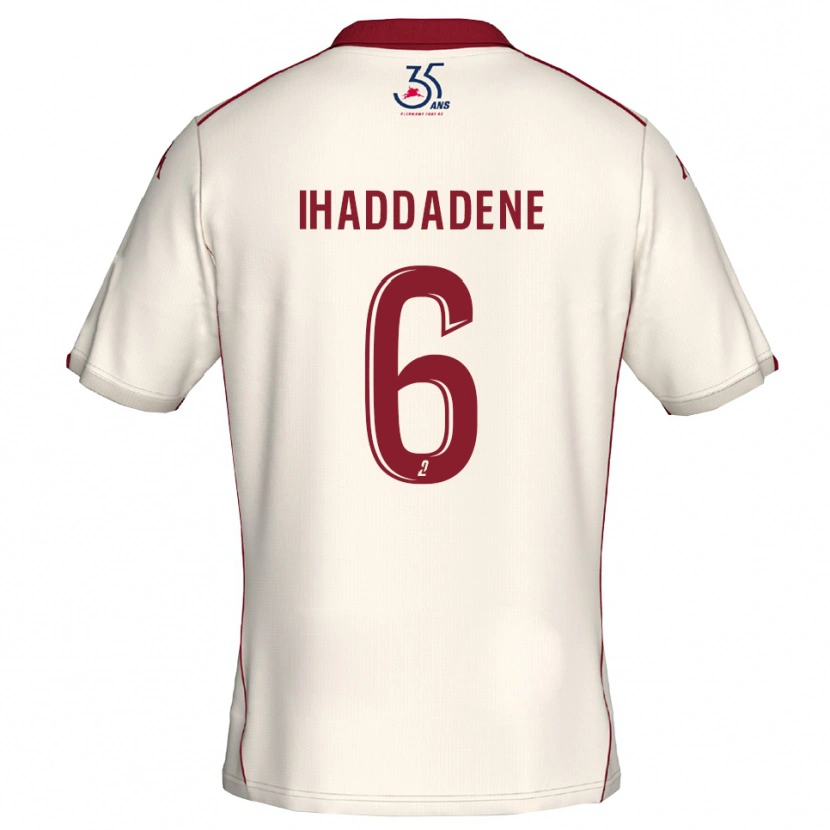 DanxenキッズIlan Ihaddadene#6白 バーガンディアウェイシャツ2025/26ジャージーユニフォーム