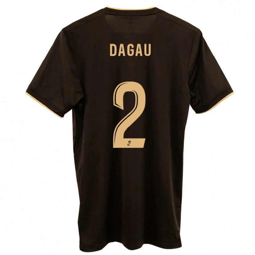 DanxenキッズLuca Dagau#2青 赤アウェイシャツ2025/26ジャージーユニフォーム