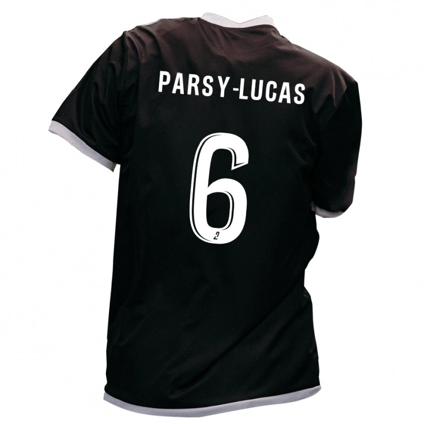 DanxenキッズAndréa Parsy-Lucas#6黒 金アウェイシャツ2025/26ジャージーユニフォーム