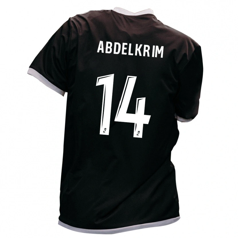 DanxenキッズIliès Abdelkrim#14黒 金アウェイシャツ2025/26ジャージーユニフォーム