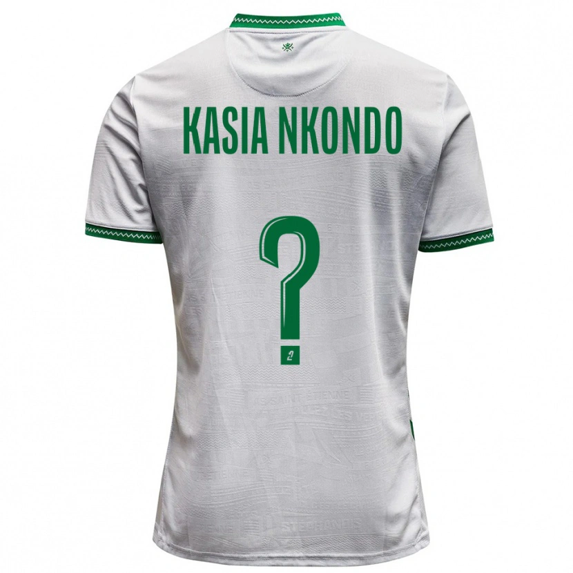 DanxenキッズNathan Kasia Nkondo#0白 緑アウェイシャツ2025/26ジャージーユニフォーム