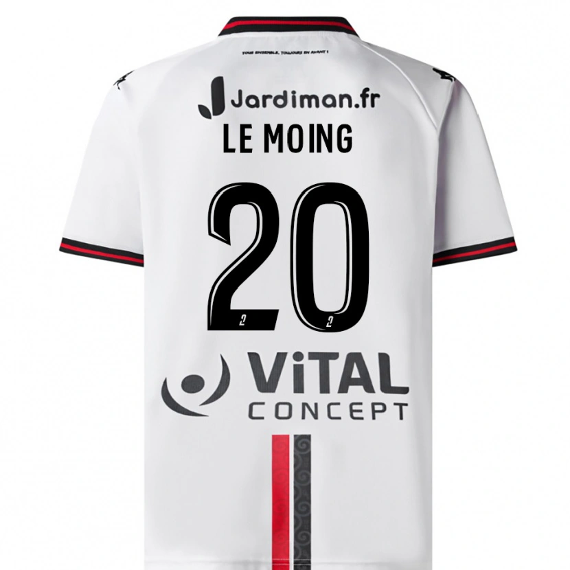 DanxenキッズLeonie Le Moing#20白 赤アウェイシャツ2025/26ジャージーユニフォーム