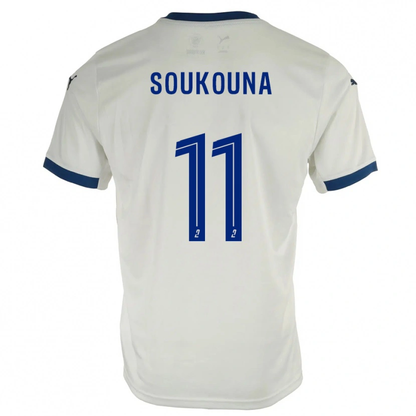 DanxenキッズIdrissa Soukouna#11白 青アウェイシャツ2025/26ジャージーユニフォーム