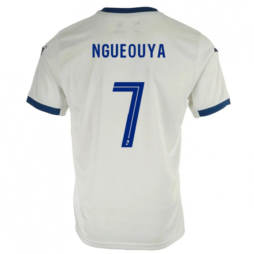 DanxenキッズAnthony Ngueouya#7白 青アウェイシャツ2025/26ジャージーユニフォーム