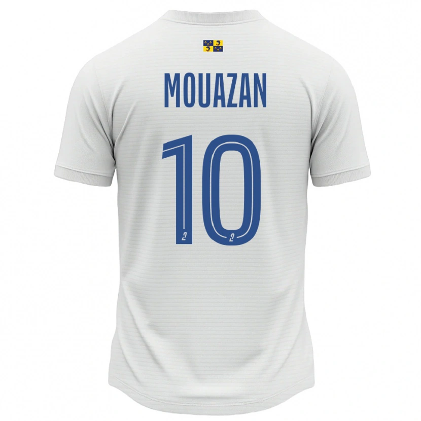 DanxenキッズBaptiste Mouazan#10白 青アウェイシャツ2025/26ジャージーユニフォーム