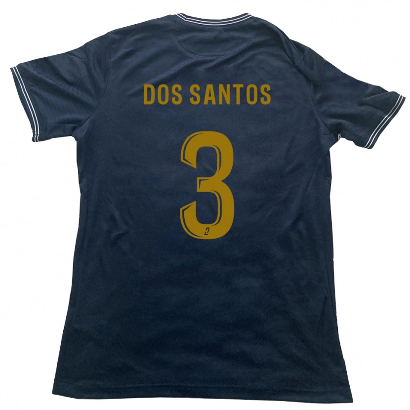 DanxenキッズEnzo Dos Santos#3紺 金アウェイシャツ2025/26ジャージーユニフォーム
